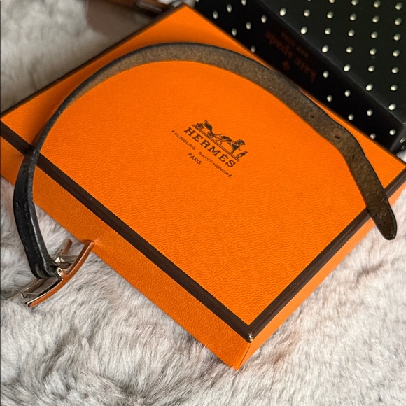 Hermes Black Leather Bracelet - Picture 9 of 12